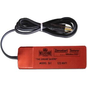 Zerostart 3400062 Silicone Pad Heater Engine Oil, Transmission Fluid, Reservoir and Hydraulic Fluid Heater, 1½" x 6" | 120 Volts | 125 Watts