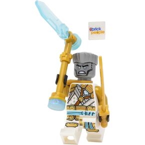 LEGO Ninjago Crystalized: Golden Zane Minfigure with Ice Weapon