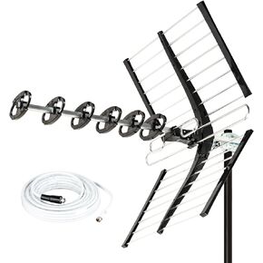 Five Star 2024 Newest 200 Miles Long Range High-Performance HDTV VHF UHF Outdoor Antenna Support ATSC 3.0 and 4K