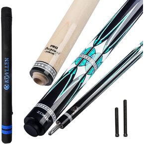 KONLLEN 3 Cushion Carom Cue Stick Billiard Cue Stick Kit with Case (142cm, 12mm Sea-Eye Tip, Radial Pin Joint, Adjustable Weight, Carom Professional Taper)