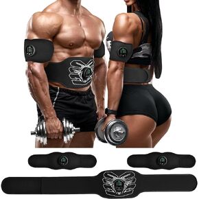 LANDAST Ab Stimulator Power Pack – MHD TENS Muscle Stimulator, Strength Training Waist Belt, Perfect Workout Equipment for Enhanced Core Strength - Effortlessly Ab Training