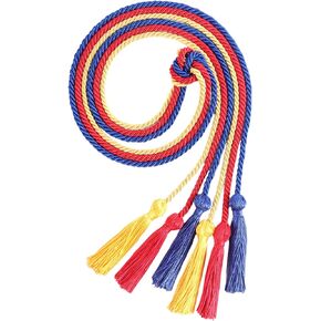 UIALECG 3Pcs Graduation Honor Cords, Rayon Braided Honor Cords for Grad Days and Graduates Photography,Sky Blue+White+Pink,68" Long