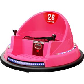 APRILSOUL 12V Electric Ride On Bumper Car for Kids & Toddlers 1.5-6 Years Old, 3-Speeds Baby Bumping Toy Gifts W/Remote Control, LED Lights, Bluetooth, 360° Spin and DIY Sticker, Blue in Kuwait