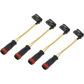 Motoforti Brake Pad Wear Sensor, for Mercedes-Benz GL320 2007-2009, Metal Plastic, 1645401017 2205401517, Black Gold Tone Red, 4pcs