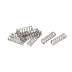 uxcell Compression Spring,304 Stainless Steel,7mm OD,0.8mm Wire Size,25mm Free Length,Silver Tone,10Pcs
