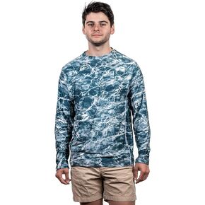TrailCrest UPF 50 Long Sleeve Men cAMO Fishing Shirts for Men | Mossy Oak 4 Ways Stretch Vented Performance Lightweight UV