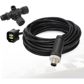 NBWIYQP Replace for 000-0120-37 Yamaha Engine Interface Cable Connects to NMEA 2000 Network (with T-Connector) for Yamaha Outboard 2006-2023（4.5m/15ft）