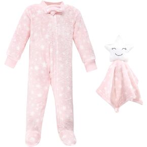 Hudson Baby Baby Girls' Flannel Plush Sleep and Play and Security Toy