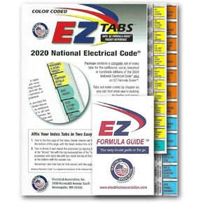 2020 EZ Tabs (Color Coded) with a Formula Guide Based on National Electrical Code, NEC, 2020 Edition