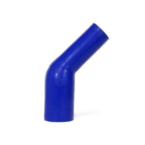 HPS HTSER45-200-325-BLUE Silicone High Temperature 4-ply Reinforced 45 degree Elbow Reducer Coupler Hose, 55 PSI Maximum Pressure, 4" Leg Length on each side, 2" > 3-1/4" ID, Blue