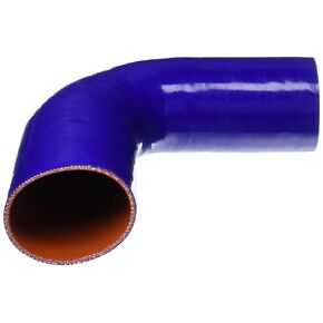 HPS HTSER90-300-325-BLUE Silicone High Temperature 4-ply Reinforced 90 degree Elbow Reducer Coupler Hose, 30 PSI Maximum Pressure, 4" Leg Length on each side, 3" > 3-1/4" ID, Blue