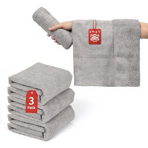Drying Towels Car Detailing(Coral Fleece) Car Wash Cleaning Towel For Car Exterior and Interior ,Absorbent, Lint-Free, Extra Soft,Reusable and Durable,Microfiber Rags 16in x 16in-Grey 12 Packs
