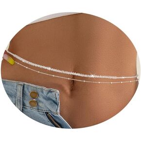 ELABEST Rhinestone Belly Belt Bikini Body chain Layered Bead Chains for Women and Girls