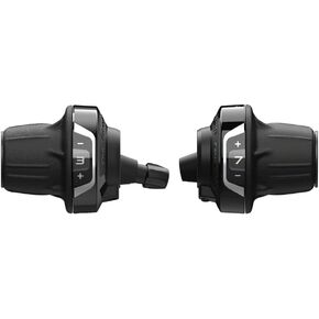 SHIMANO Tourney SL-RV400 Revoshift Twist Shifter Set - 3x7 Speed, with Optical Gear Display