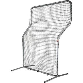 CHAMPRO Steel Frame Reversible Field Z-Screen, Baseball/Softball Pitcher's Net, 7' X 5', SILVER