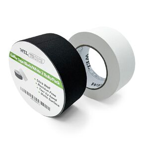 Weltroice Gaffer Tape Mix Colors, Heavy Duty Gaffers Tape, Matte Non-Reflective Pro Gаff Tape, Hand Tear, No Residue, for Cable, Stage, Photography 2 Inch x 30 Yards * Two Black/White Rolls