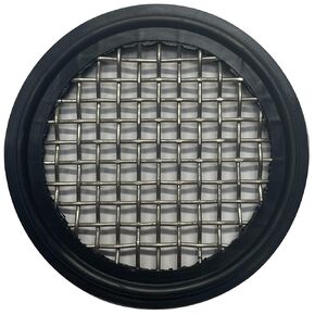 2" Sanitary Tri-Clamp Gaskets (Pack of 2), Bonded Type Screen (#60 Mesh/ 250 μm) Gaskets, Black EPDM