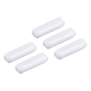 MECCANIXITY Magnetic Stirrer Mixer Stir Bar Rod 12mm(0.47") Cylinder Shape Coating Magnet White for Laboratory 5Pcs