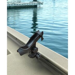 Brocraft Baitcaster/Spinning Rod Holder with 90 Degree Gunnel Track Mount/ Versatrack Boat Rod Holder/ Lund Sport Track Rod Holder / Ranger Track Rod Holder