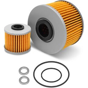 Oil Filter Kit with Gaskets Fit for Honda Pioneer 1000 1000-5 2016 2017 2018 2019 2020 Replace 15412-HP7-A01 15412-MGS-D21 91301-107-000 91302-PA9-003 94109-12000
