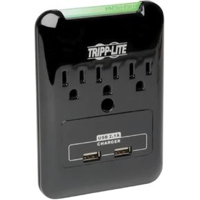Tripp Lite Protect It! Surge Protector, 3 AC Outlets/2 USB Ports, 540 J, Black in Kuwait