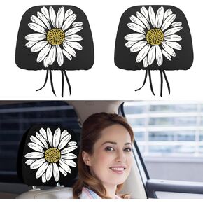 Naxizo 2 Pack Jamaica Flag Headrest Covers, Seat Cover Accessories Car Headrest Protector Universal Fit for Car/Truck Seats (Jamaica)