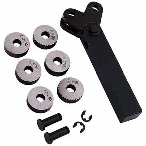 7Pcs Rotating Head Knurling Tool Pitch Diagonal Coarse Linear Dual Wheels 0.5mm 1mm 2mm with 1.5mm Pitch with Diagonal Linear Knurl Wheel Pitch