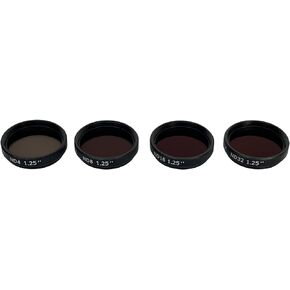 FIBONAX 1.25 inch Neutral Density Filter for Telescope Eyepiece, Lunar Filter kit ND4 ND8 ND16 ND32, Reduce Moon Brightness, Prevent Image overexposure, Make The Picture Clear and Transparent