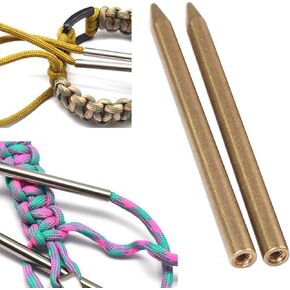 UOOOM 2 Pcs Copper 550 Paracord FID Lacing Stitching Needle Weave Tool