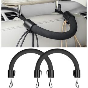 Dickno 2 PCS Car Headrest Grab Handle, Auto Rear Seat Passenger Chair Armrest, Car Back Seat Grab Handle, Universal Vehicle Assist Safety Grip Handle Accessories for Elderly Kids