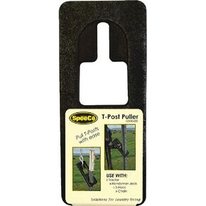 SpeeCo S16110400 Metal T-Post Puller; Allows the T Post To Be Removed From the Ground with a Tractor Bucket, Chain, Handyman Jack or a S Hook; Allows the Use of Different Gauges of Chain; Easy and Quick To Use