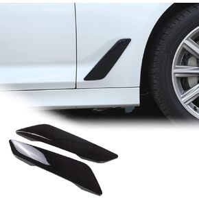 Front Fender Side Air Flow Fender Vent Cover Trim Compatible with BMW 5 Series 2018-2022 G30 G38 Side Wing Air Vent Hood Intake Fender Cover Trim Accessories (ABS Carbon)