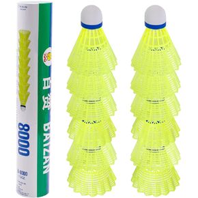 ZZICEN Nylon Badminton Birdie Shuttlecocks, Stable and Sturdy High Speed Badminton Birdies, Training Badminton Shuttlecock for Indoor and Outdoor Sports