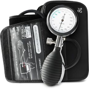 Greater Goods Sphygmomanometer, Latex-Free, Manual Blood Pressure Monitor, Black, A Gift of Care for Nurses Day