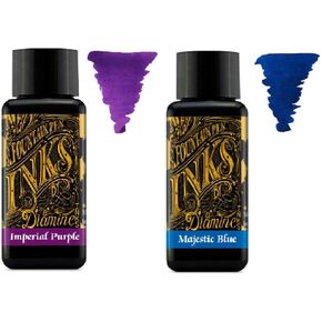 Diamine - 30ml Fountain Pen Ink 2 Pack - Imperial Purple & Majestic Blue