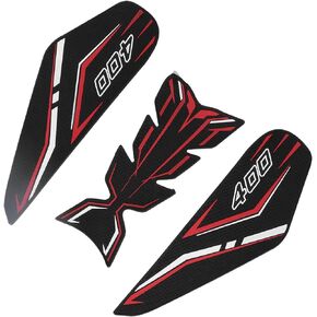 Yctze 3 x Fuel Tank Sticker Motorcycle Fuel Tank Sticker Pad Protector Decoration Fit for Kawasaki Ninja 250/400 / Z400