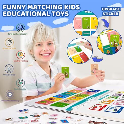 LADOOPHIN Montessori كتاب مشغول للأطفال الصغار الذين تتراوح أعمارهم بين 1-3 2-4 3-5 أنشطة تعلم رياض الأطفال في مرحلة ما قبل المدرسة كتاب مشغول مع 28 موضوعًا للتوحد ألعاب حسية هدايا عيد الميلاد لأعياد الميلاد لعمر 3 4 5 6 سنوات in Kuwait