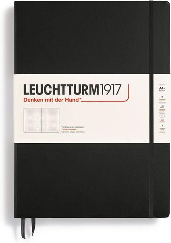 LEUCHTTURM1917 - Notebook Hardcover Master Classic A4+ - 235 Numbered Pages for Writing and Journaling (Black, Dotted) in Saudi Arabia