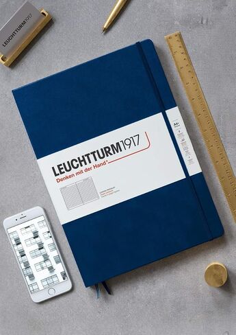 LEUCHTTURM1917 - Notebook Hardcover Master Classic A4+ - 235 Numbered Pages for Writing and Journaling (Black, Dotted) in Saudi Arabia