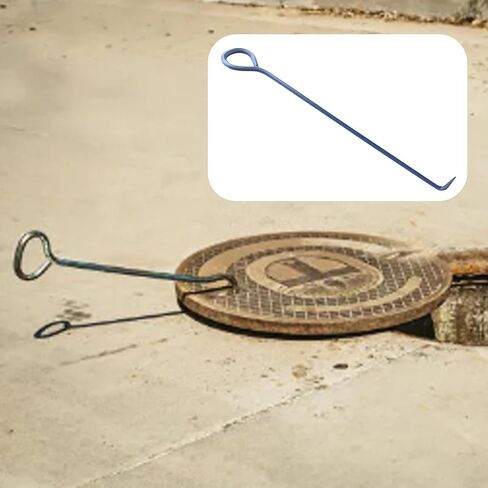 خطاف غطاء فتحة التفتيش مقاس 36 بوصة من Abeicy، خطاف فردي بمقبض دوار، خطافات رفع متعددة الاستخدامات، أداة فولاذية صلبة مصنوعة من سبائك الصلب المتينة السداسية لرفع أغطية غرف التفتيش وغطاء تصريف العاصفة in Kuwait