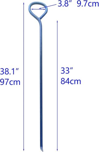 خطاف غطاء فتحة التفتيش مقاس 36 بوصة من Abeicy، خطاف فردي بمقبض دوار، خطافات رفع متعددة الاستخدامات، أداة فولاذية صلبة مصنوعة من سبائك الصلب المتينة السداسية لرفع أغطية غرف التفتيش وغطاء تصريف العاصفة in Kuwait