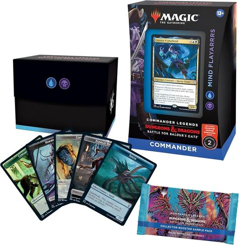 Magic: The Gathering Commander Legends: Battle for Baldur’s Gate Commander Deck - حزمة عينة من Mind Flayarrrs + معزز المجمع in Saudi Arabia