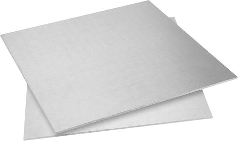 HAKZEON 2 قطعة 12 × 12 × 1/8 بوصة 6061 ورقة ألومنيوم، ألواح معدنية من الألومنيوم، صفائح ألومنيوم رفيعة، ورقة ألومنيوم مربعة، مصقولة بدقة ومزيلة للأزيز in Saudi Arabia