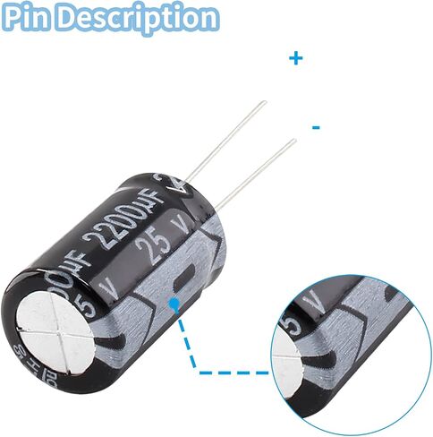 Cionyce 10 PC 25v 1000uf Capacitor, Aluminum Radial Electrolytic Capacitors for TV, LCD, Radio, Microwave, Game (10 x17mm) in Saudi Arabia