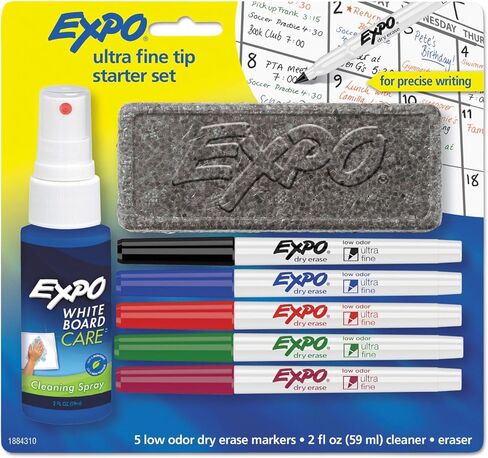 مجموعة أقلام التحديد الجافة ذات الرائحة المنخفضة من EXPO 1884310، فائقة الدقة، متنوعة، 5/مجموعة in Kuwait