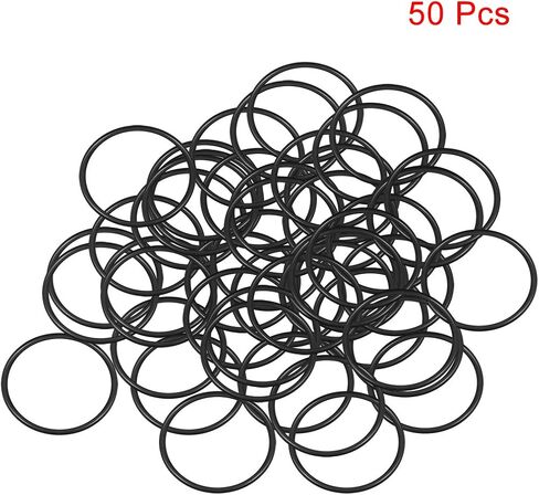 uxcell Nitrile Rubber O-Rings 10mm OD 8mm ID 1mm Width, Metric Sealing Gasket for Automotive Machine Plumbing, Pack of 50 in Saudi Arabia