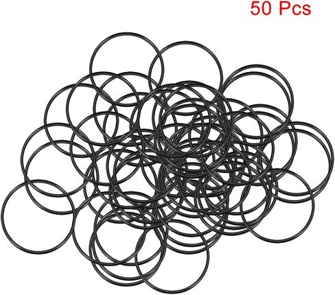uxcell Nitrile Rubber O-Rings 10mm OD 8mm ID 1mm Width, Metric Sealing Gasket for Automotive Machine Plumbing, Pack of 50 in Saudi Arabia
