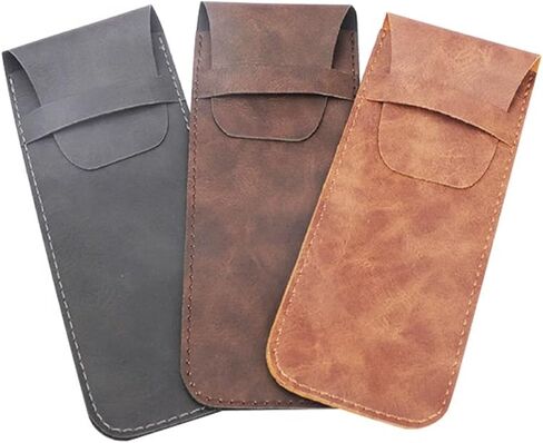 RUIXIAOXI 3 عبوات من حافظة النظارات الجلدية، حافظات النظارات الشمسية الناعمة، حافظة نظارات القراءة، حقيبة النظارات، حقيبة النظارات الشمسية للسفر للنساء والرجال in Kuwait