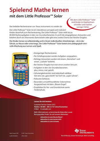 Texas TI-Little Professor Solar LPROF/PWB/11E1 TI-Little Professor Education Calculator Yellow in Saudi Arabia