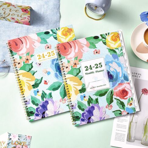 Monthly Planner 2024-2025 - Calendar 2024-2025 Planner, Jul. 2024 to Dec. 2025, 9'' x 11'', 18 Monthly Planner, Monthly Tabs, Notes Pages, Back Pocket in Kuwait